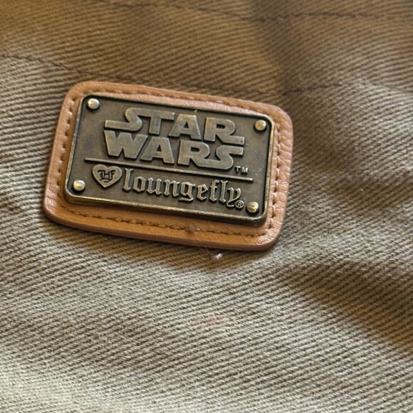 Loungefly Star Wars Rebel Alliance Canvas Tote Bag Leather Straps - Picture 7 of 8